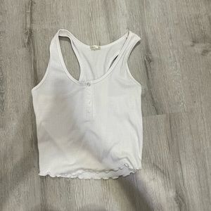 White Tank Top with buttons